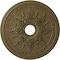 Ekena Millwork Rose and Ribbon Ceiling Medallion (Canopies up to 4"), 23 5/8"OD x 4"ID x 1 1/2"P, Mississippi Mud CM23ROMMF - alternate 1
